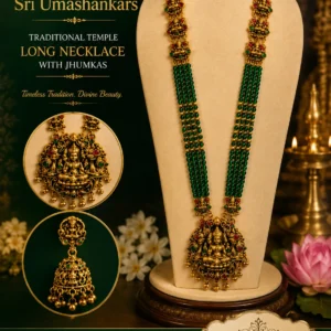 Sri Umashankars Crystal Gold, Green Jewel Set (Pack of 1)