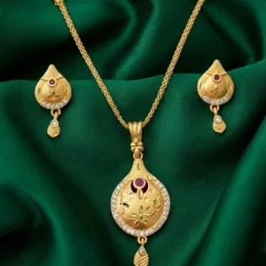 Goldenwish Brass Gold-plated Gold Jewel Set (Pack of 1)