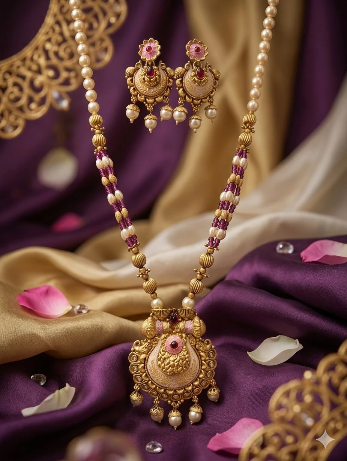 Sejal Metal Gold-plated Multicolor Jewel Set (Pack of 1)